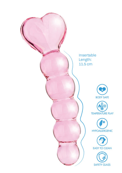Crystal Heart Anal Dildo CLEAR - 2
