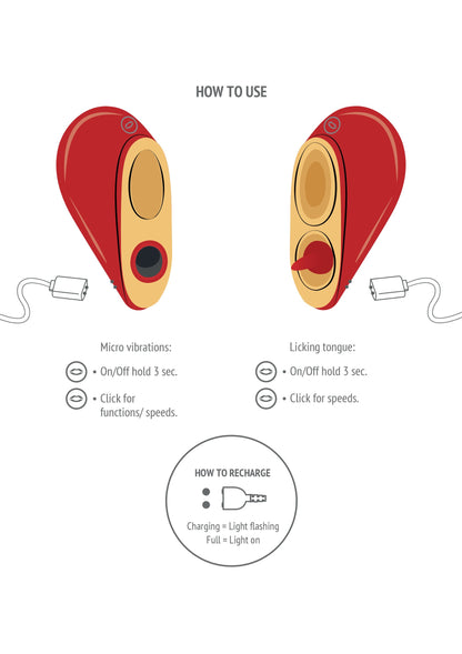 Xocoon Heartbreaker 2-in-1 Stimulator RED - 16