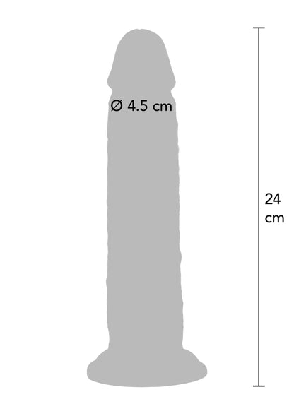 Foreskin Dong Vibrating Silicone 24 cm CARAMEL - 6