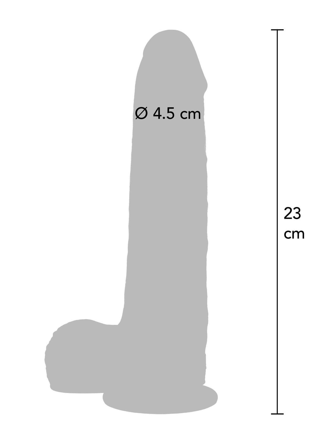 Foreskin Dildo Vibrating Silicone 23 cm CARAMEL - 4