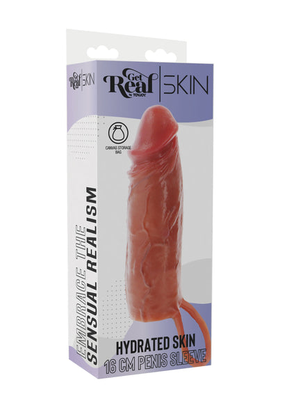 Hydrated Skin Penis Sleeve Silicone 16 cm CARAMEL - 2