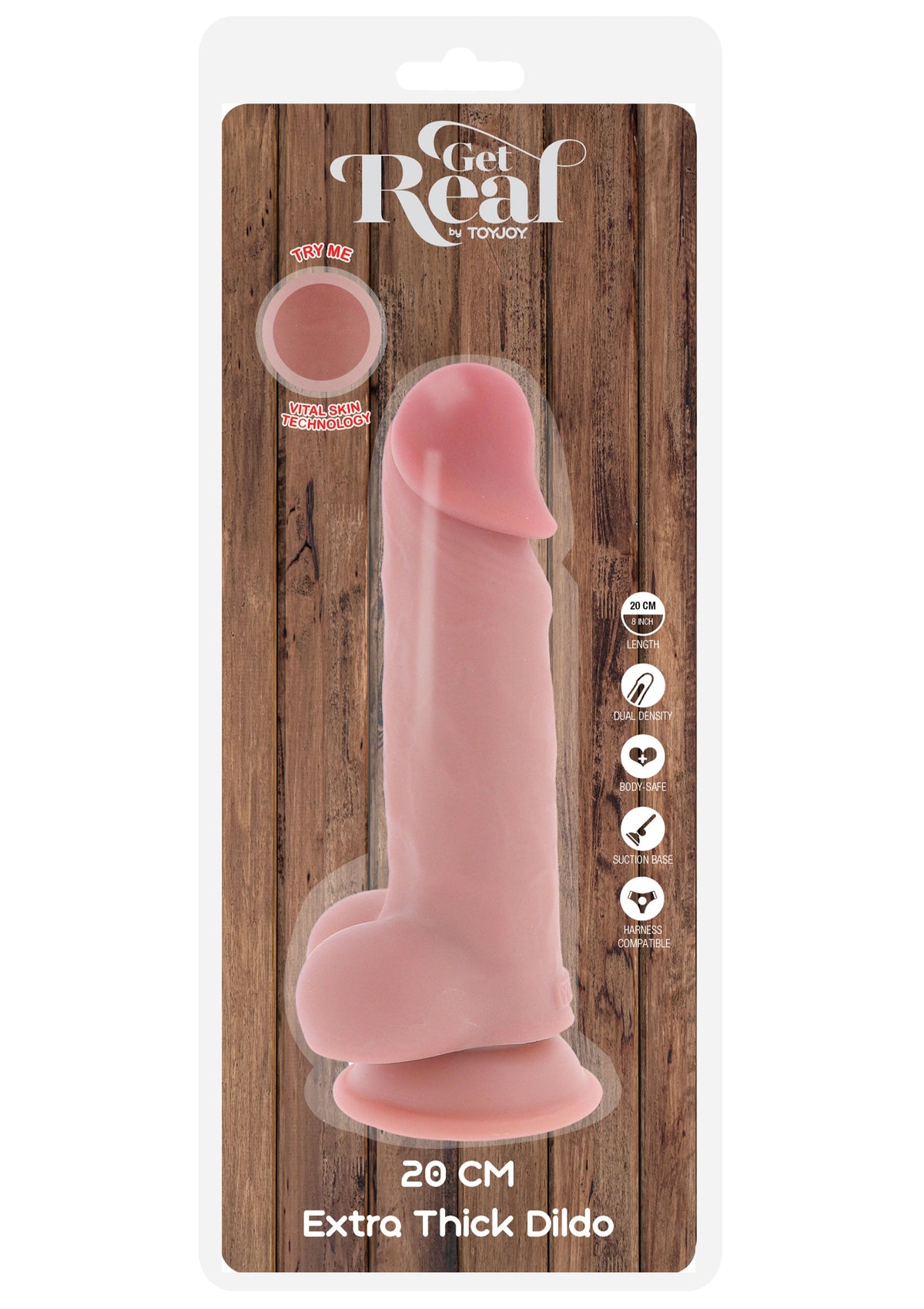 Deluxe Dual Density Thick Dildo TPE 20 cm SKIN - 2