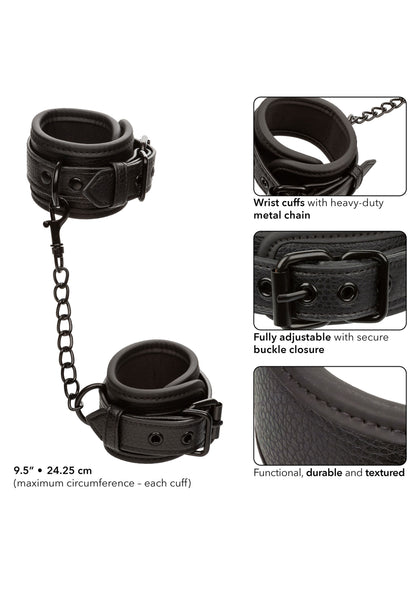 CalExotics Nocturnal Collection Wrist Cuffs BLACK - 1