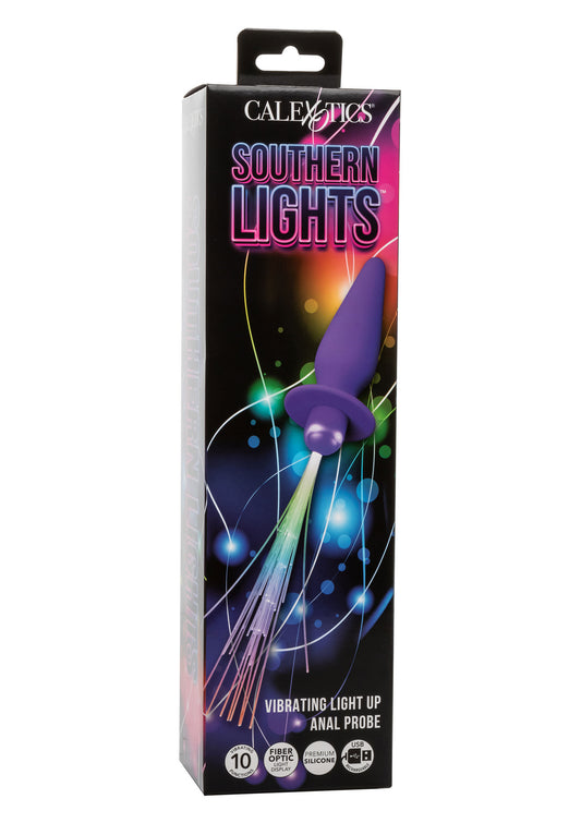 CalExotics Southern Lights Vibrating Light Up Anal Probe - Lila