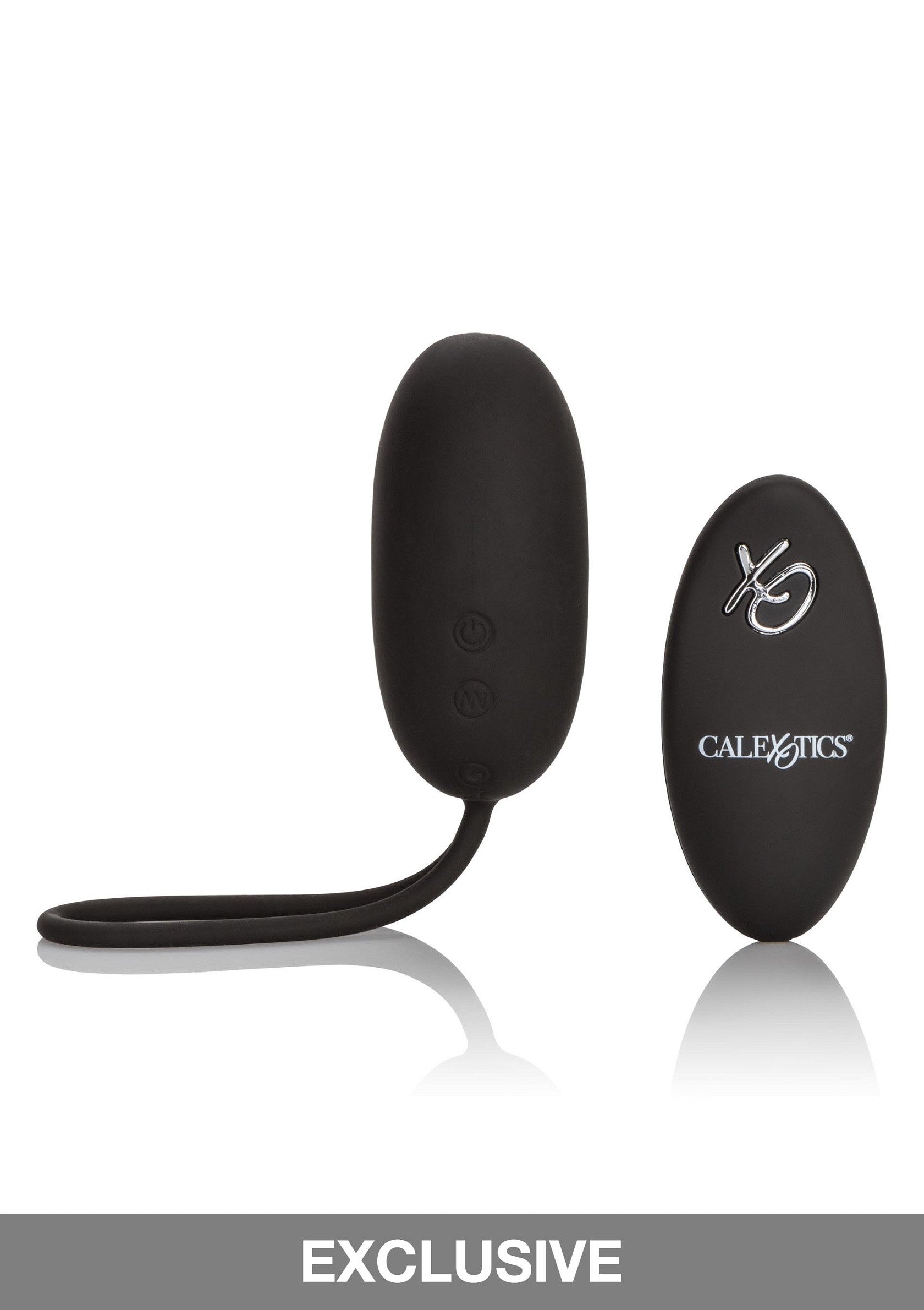 CalExotics Silicone Remote Rechargeable Egg BLACK - 1