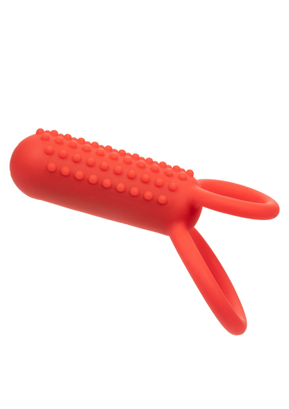 CalExotics Silicone Rechargeable Vertical Dual Enhancer RED - 5