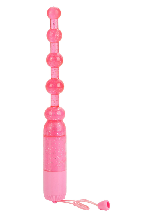 CalExotics Waterproof Vibrating Pleasure Beads - Rosa
