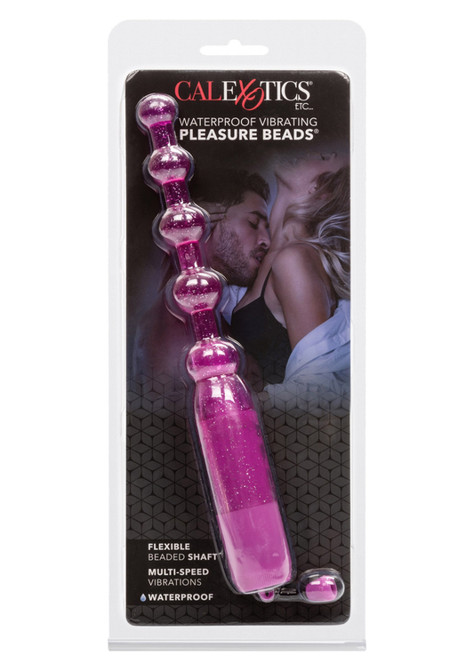 CalExotics Waterproof Vibrating Pleasure Beads - Lila