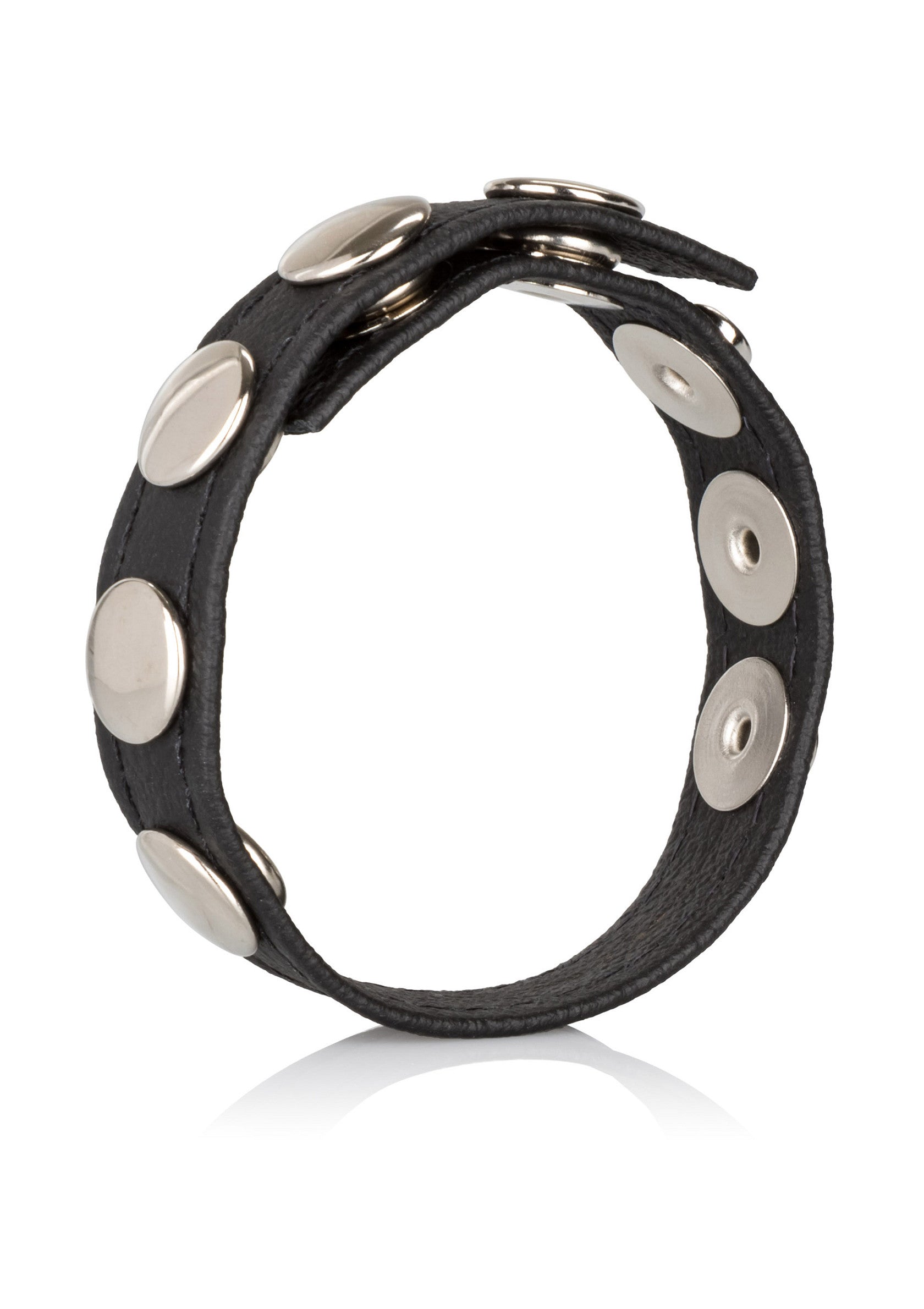 Leather Multi-Snap Ring BLACK - 0
