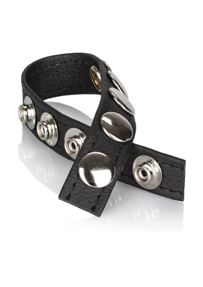 Leather Multi-Snap Ring BLACK - 3