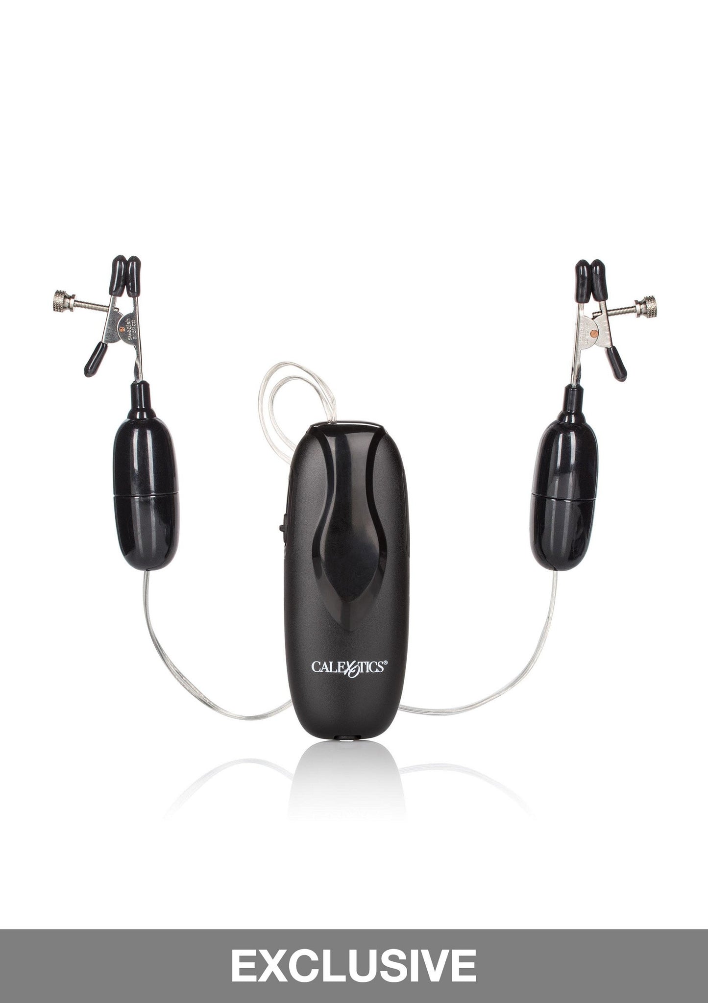 CalExotics Nipple Play Vibrating Nipple Clamps BLACK - 3