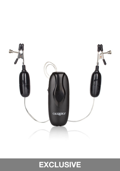 CalExotics Nipple Play Vibrating Nipple Clamps BLACK - 3