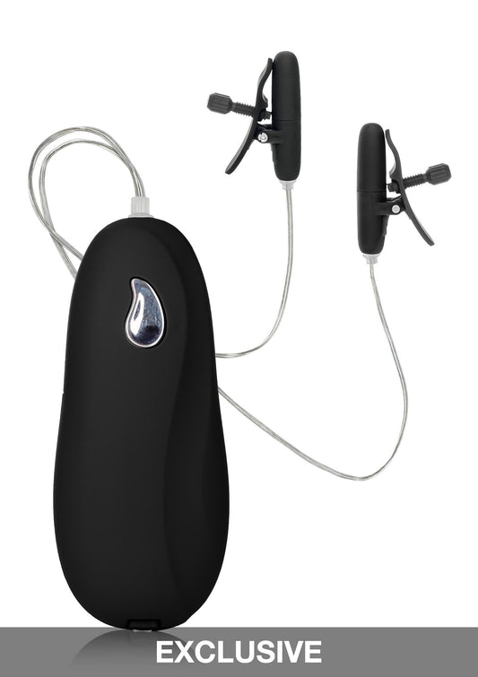 CalExotics Nipple Play Vibrating Heated Nipple Teasers - Schwarz