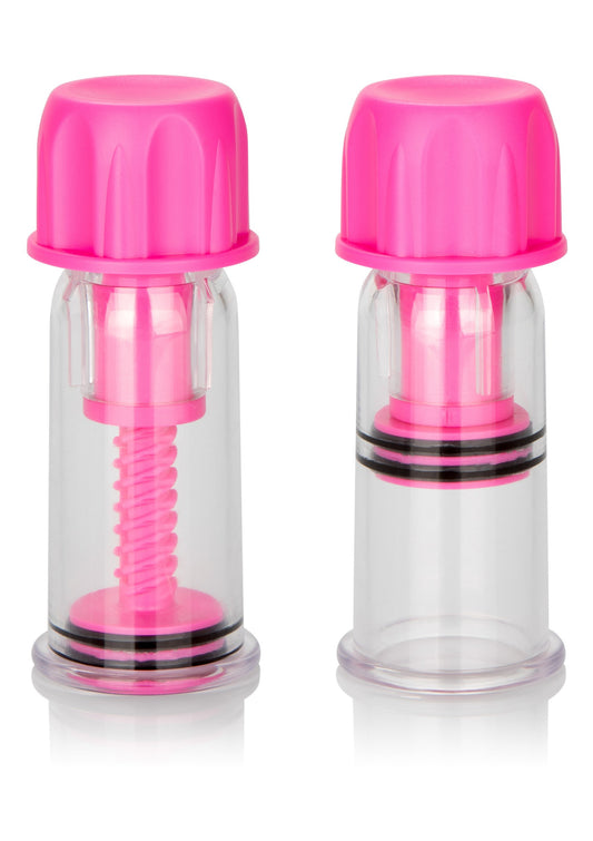 CalExotics Nipple Play Vacuum Twist Suckers - Rosa