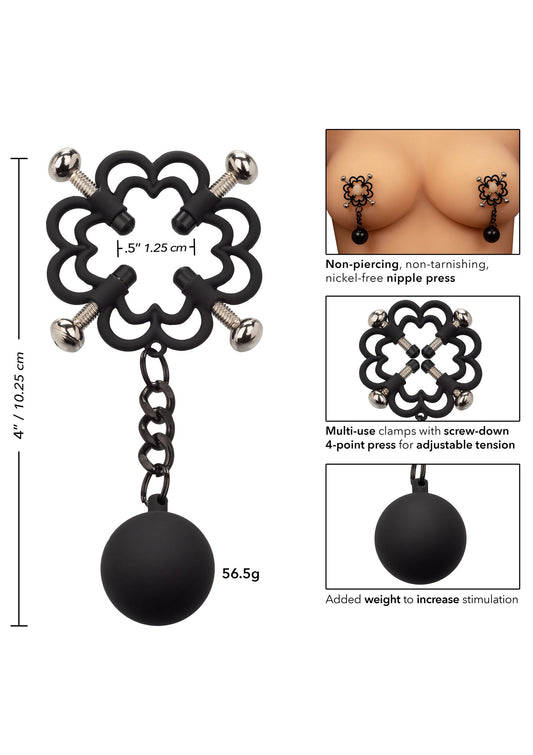 CalExotics Nipple Grips Power Grip 4-Point Weighted Nipple Press