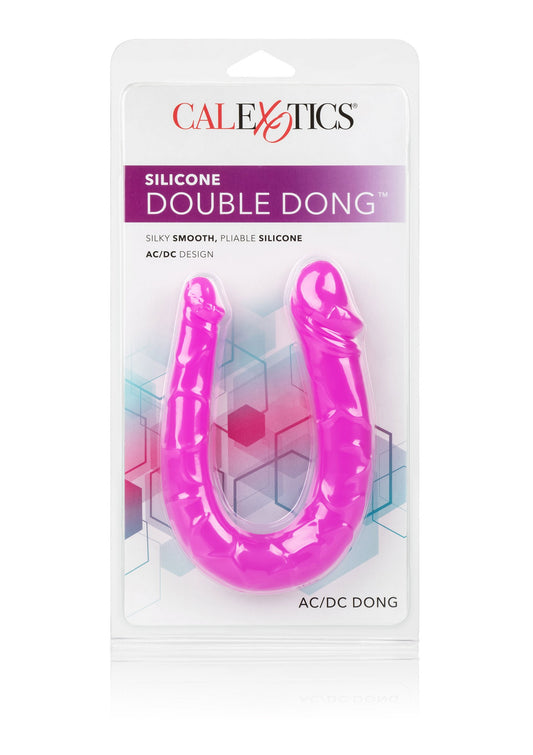 CalExotics Silicone Double Dong AC/DC Dong - Rosa