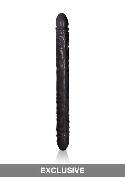 CalExotics Veined Double Dong 18'/45.75 cm BLACK - 0