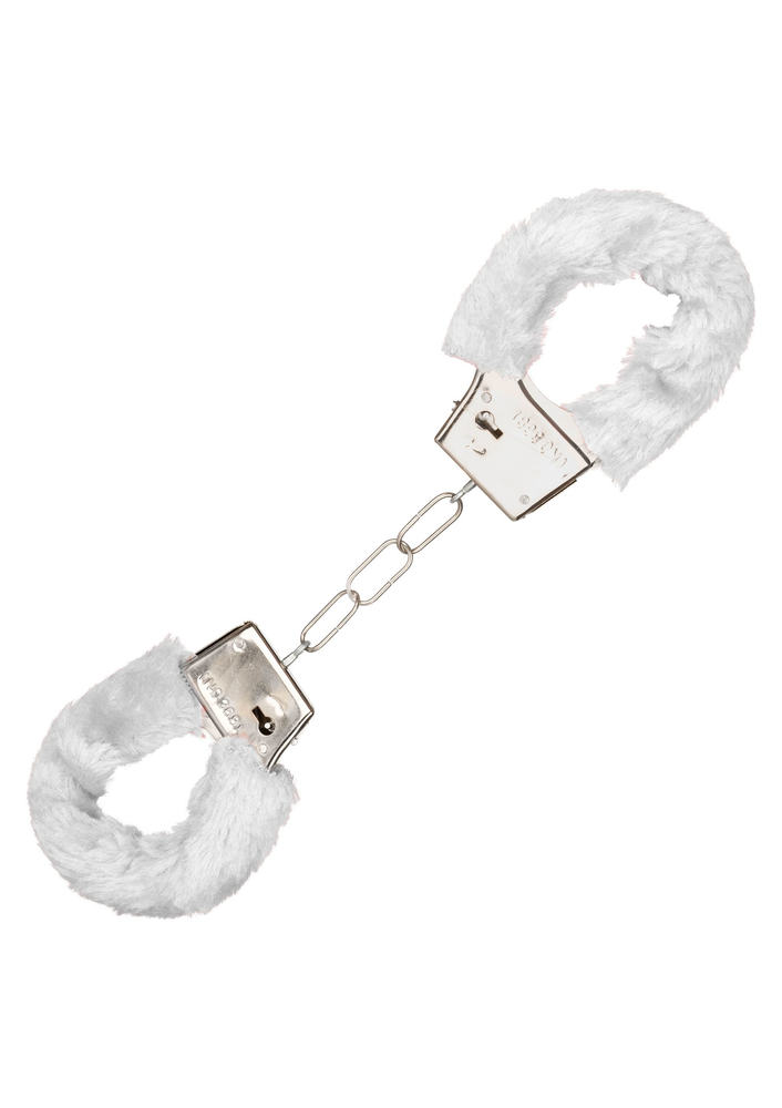 CalExotics Playful Furry Cuffs WHITE - 4