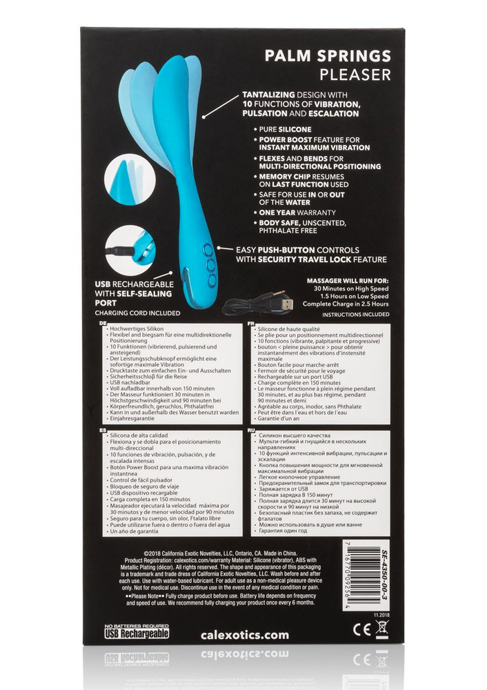 CalExotics California Dreaming Palm Springs Pleaser BLUE - 8
