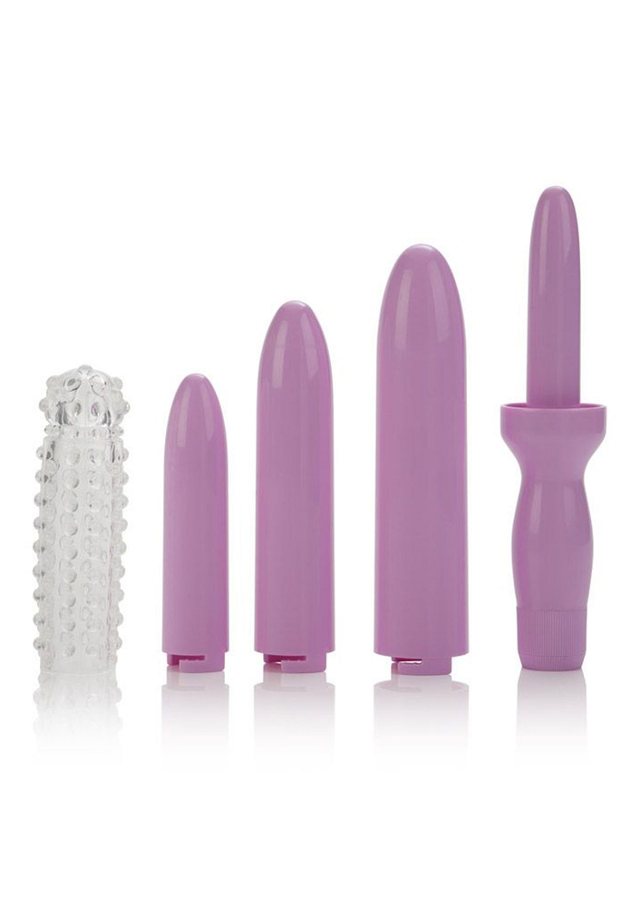CalExotics Dr. Laura Berman Dilators Set Of 4 Locking Sizes Plus Sleeve PURPLE - 2