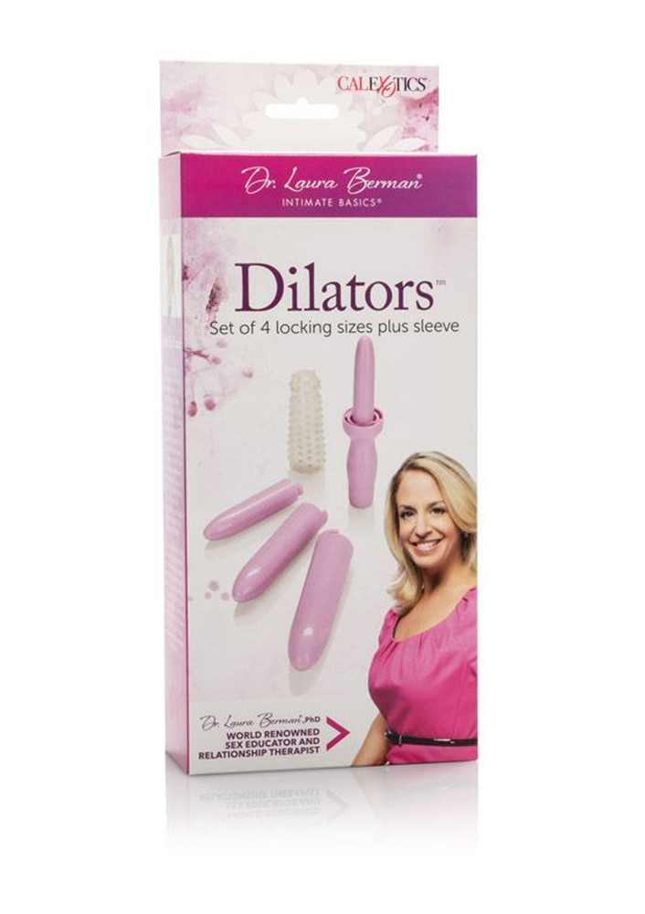 CalExotics Dr. Laura Berman Dilators Set Of 4 Locking Sizes Plus Sleeve PURPLE - 1