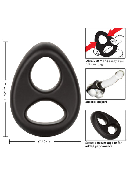 CalExotics Ultra-Soft Dual Ring BLACK - 0