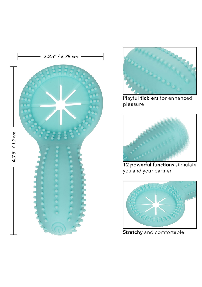 CalExotics Silicone Rechargeable Elite 12X Enhancer GREEN - 8