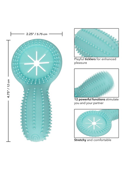 CalExotics Silicone Rechargeable Elite 12X Enhancer GREEN - 8