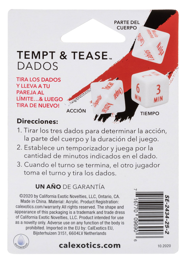 CalExotics Tempt & Tease Dados WHITE - 8