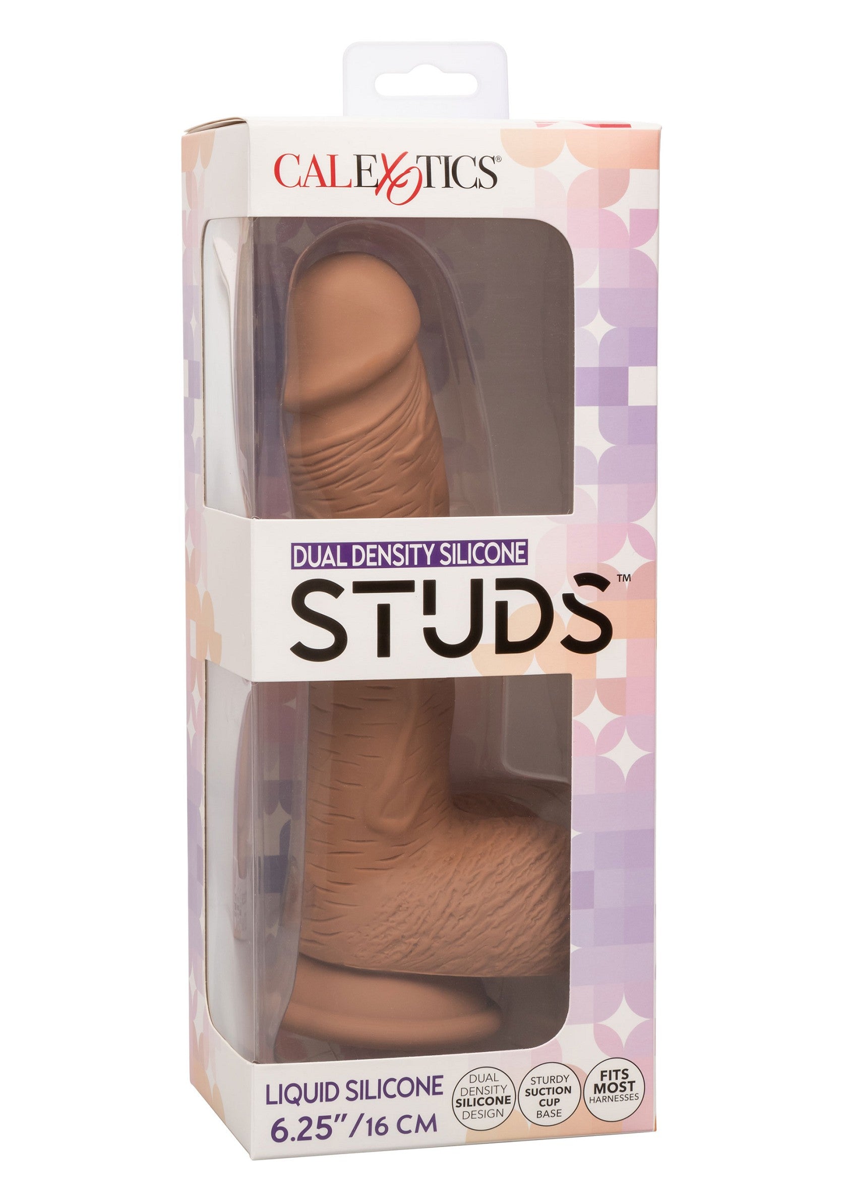 CalExotics Dual Density Silicone Studs 6.25”/16 BROWN - 8