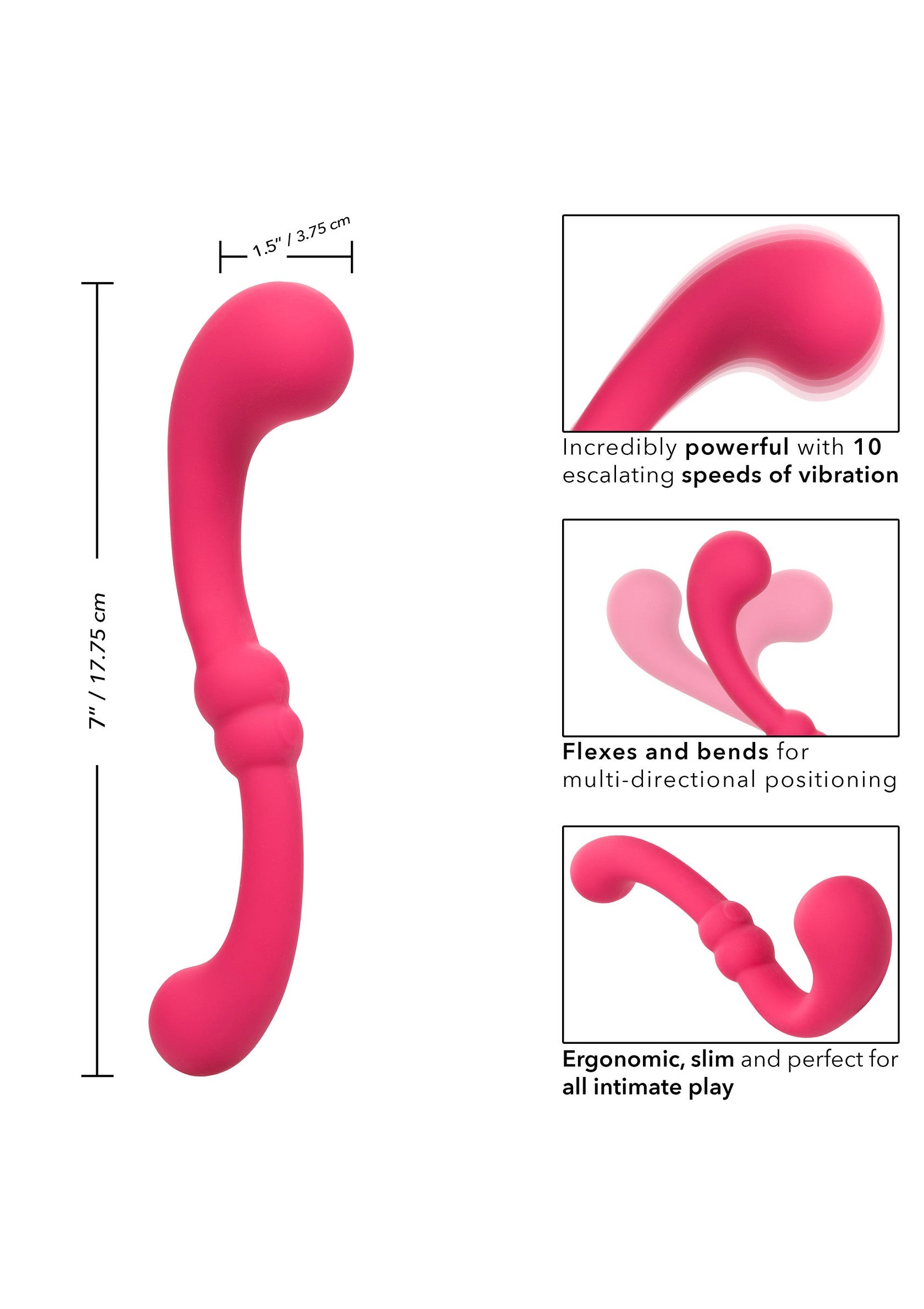 CalExotics Pretty Little Wands Curvy PINK - 1