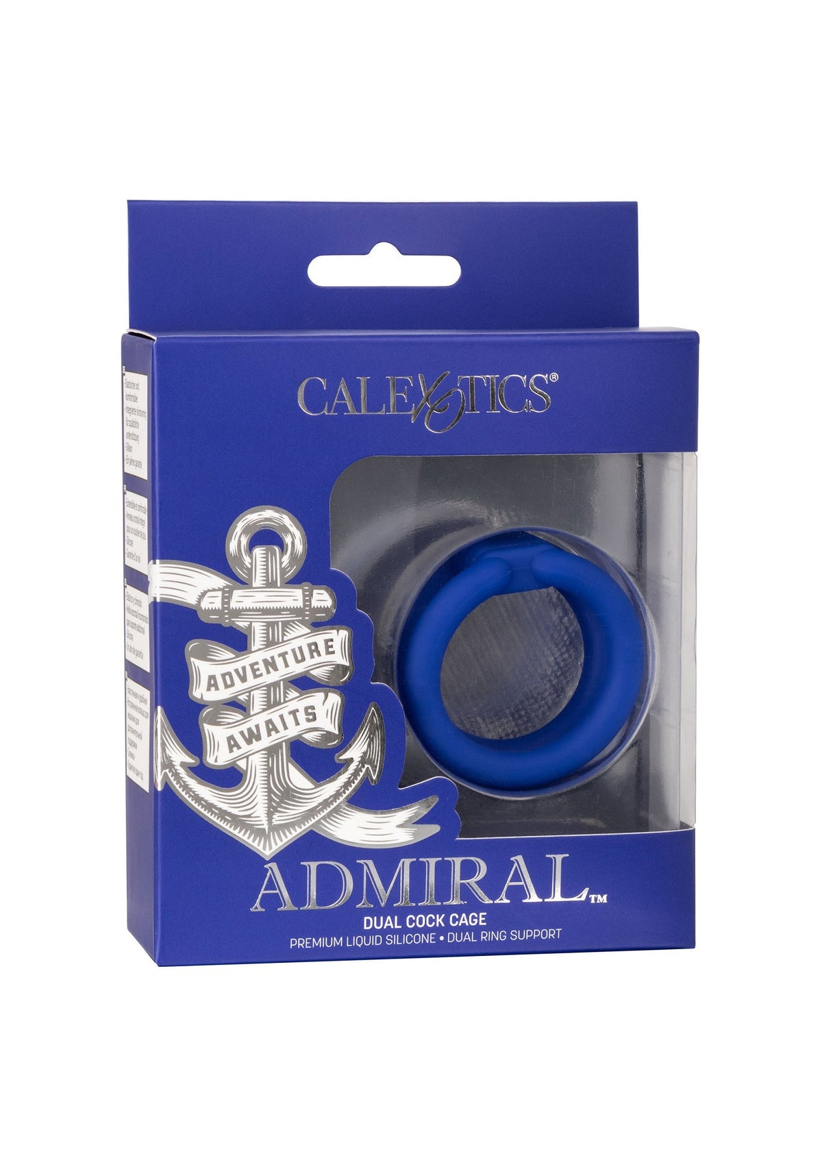 Admiral Dual Cock Cage BLUE - 2