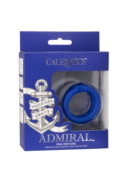 Admiral Dual Cock Cage BLUE - 2