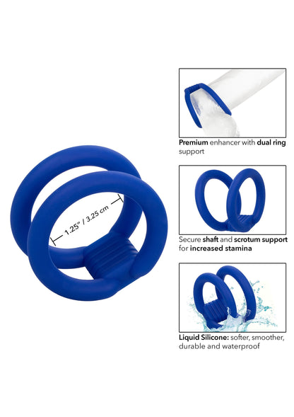 Admiral Dual Cock Cage BLUE - 3