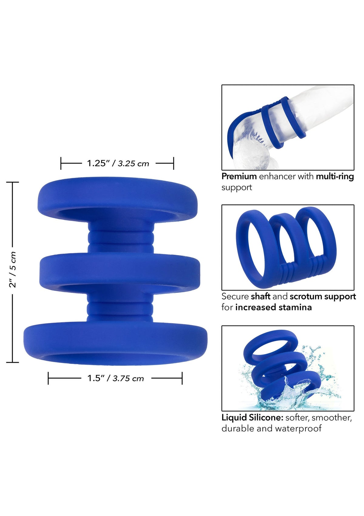Admiral Triple Cock Cage BLUE - 3