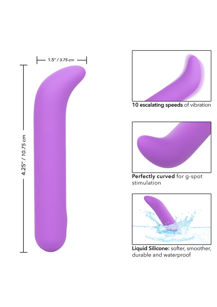 CalExotics Bliss Liquid Silicone Mini G Vibe PURPLE - 10