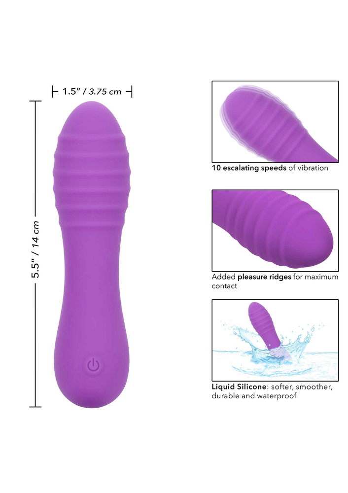 CalExotics Bliss Liquid Silicone Ripple PURPLE - 4