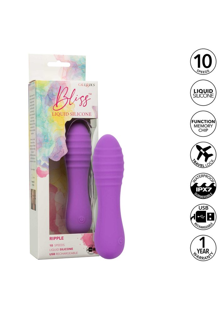 CalExotics Bliss Liquid Silicone Ripple PURPLE - 7