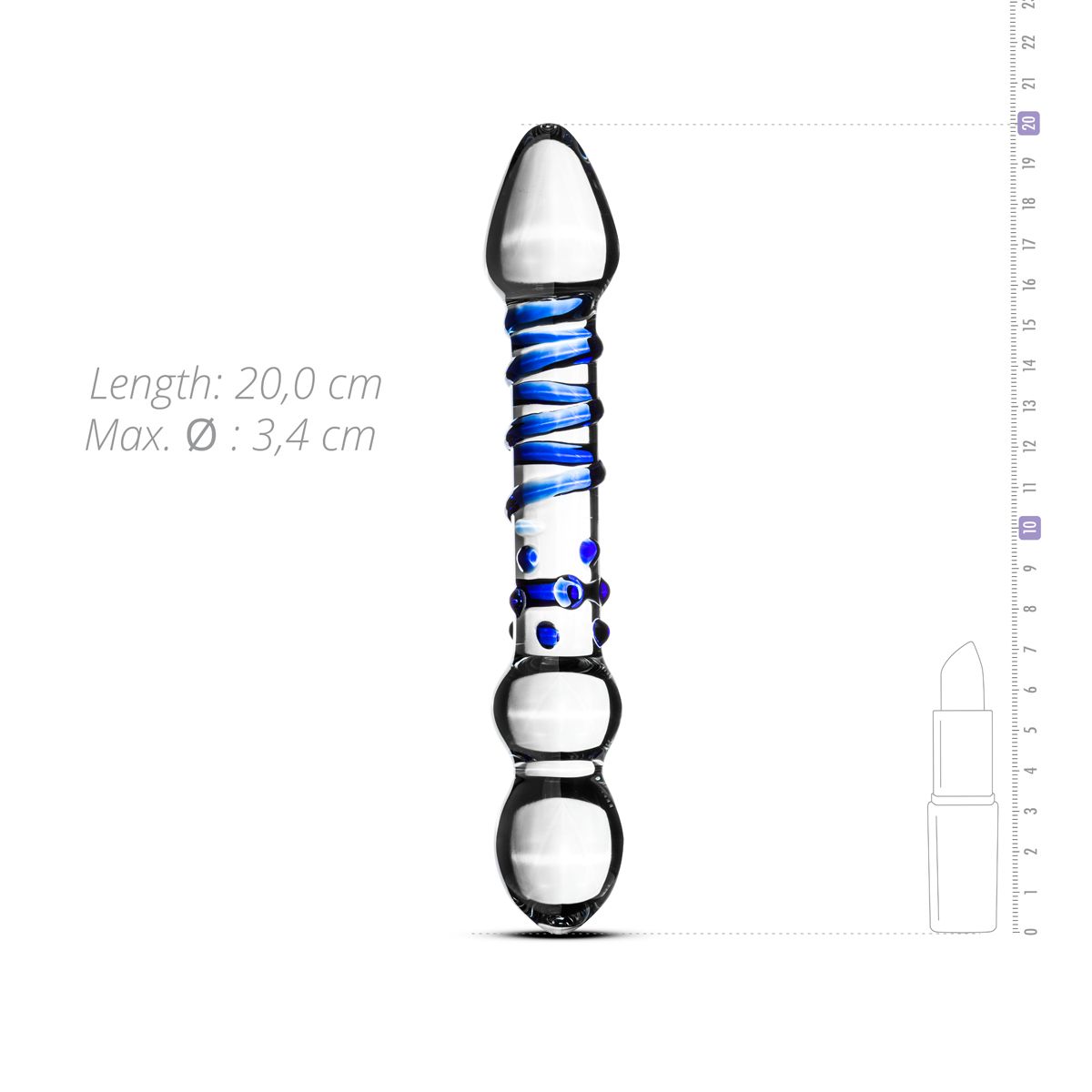 Glazen Dubbele Dildo No. 21 - 2