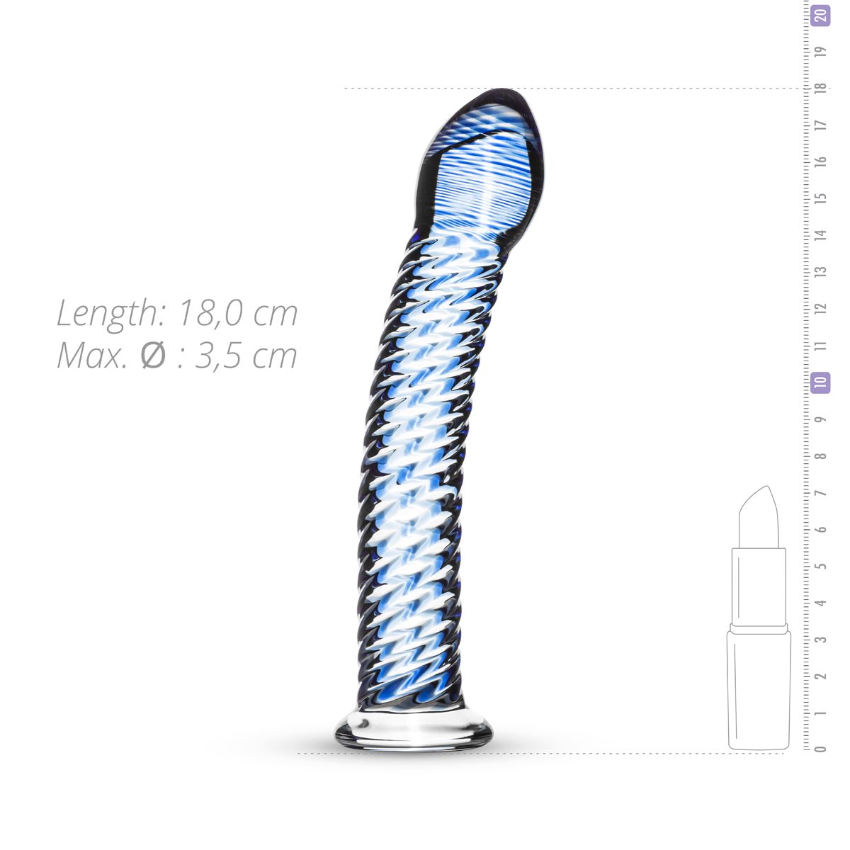 Glazen G-Spot/Prostaatdildo No. 5 - 0