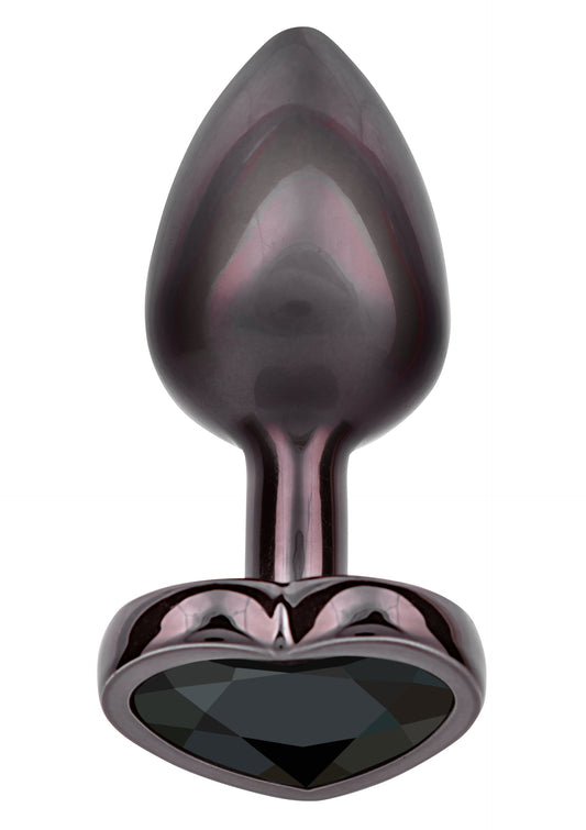 Diamond Heart Plug Small - Schwarz