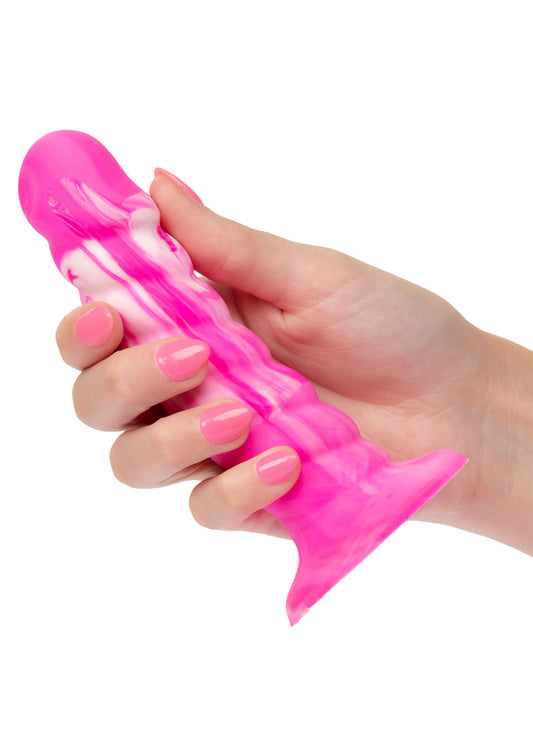 CalExotics Twisted Love Twisted Ribbed Probe - Rosa