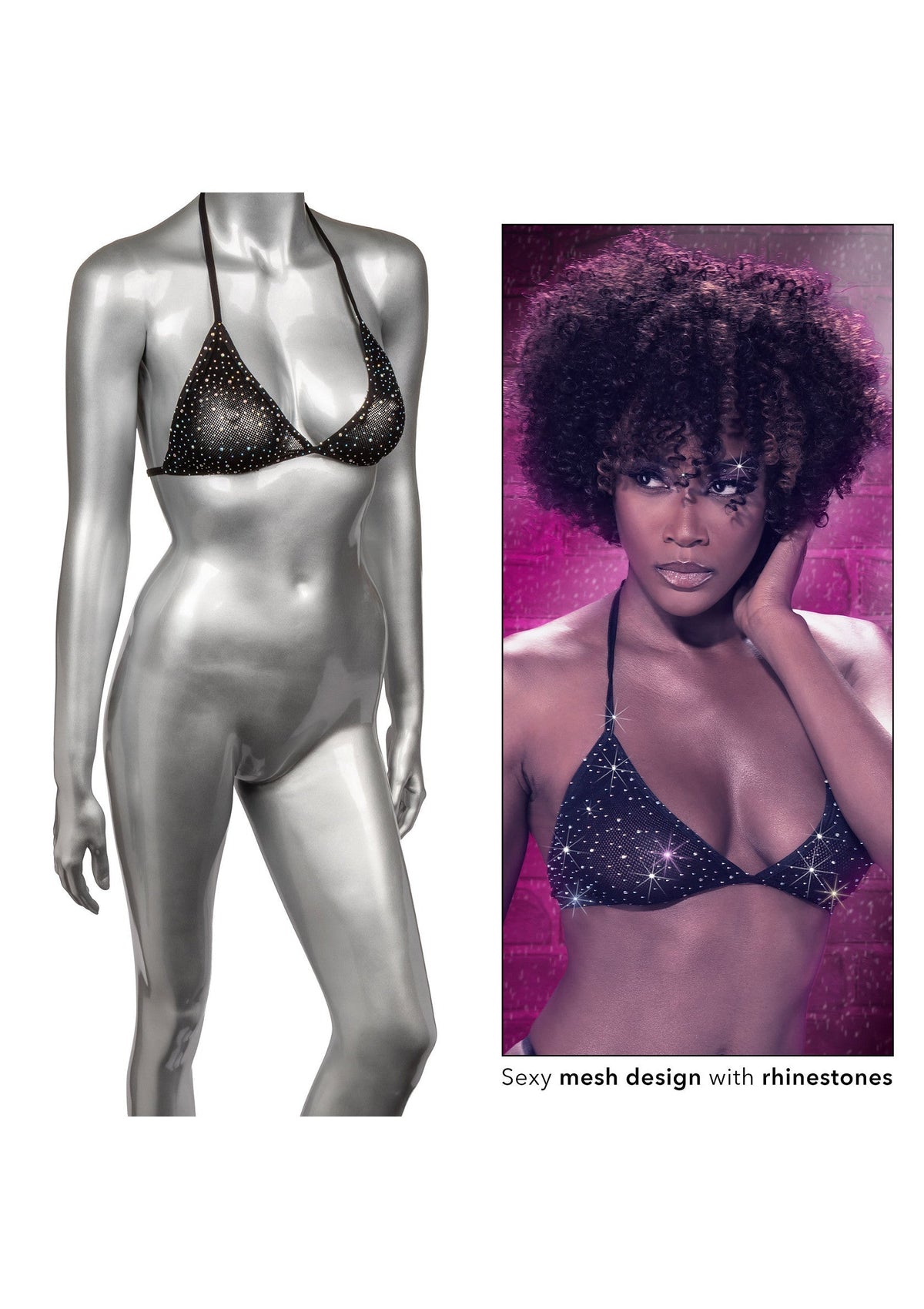 Triangle Bikini Top BLACK O/S - 1
