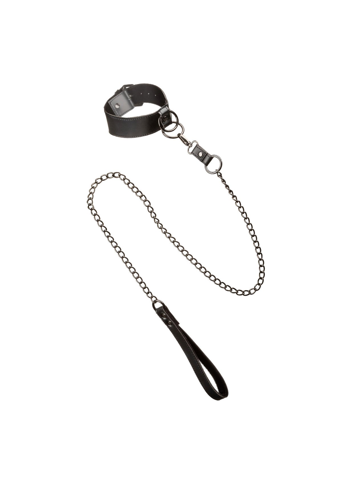 Collar With Chain Leash BLACK - 0