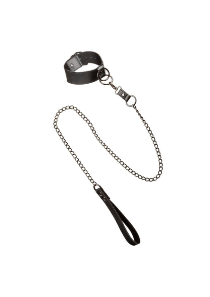 Collar With Chain Leash BLACK - 0