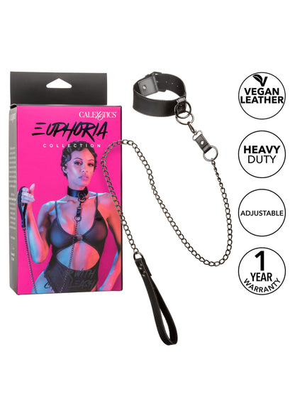 Collar With Chain Leash BLACK - 4