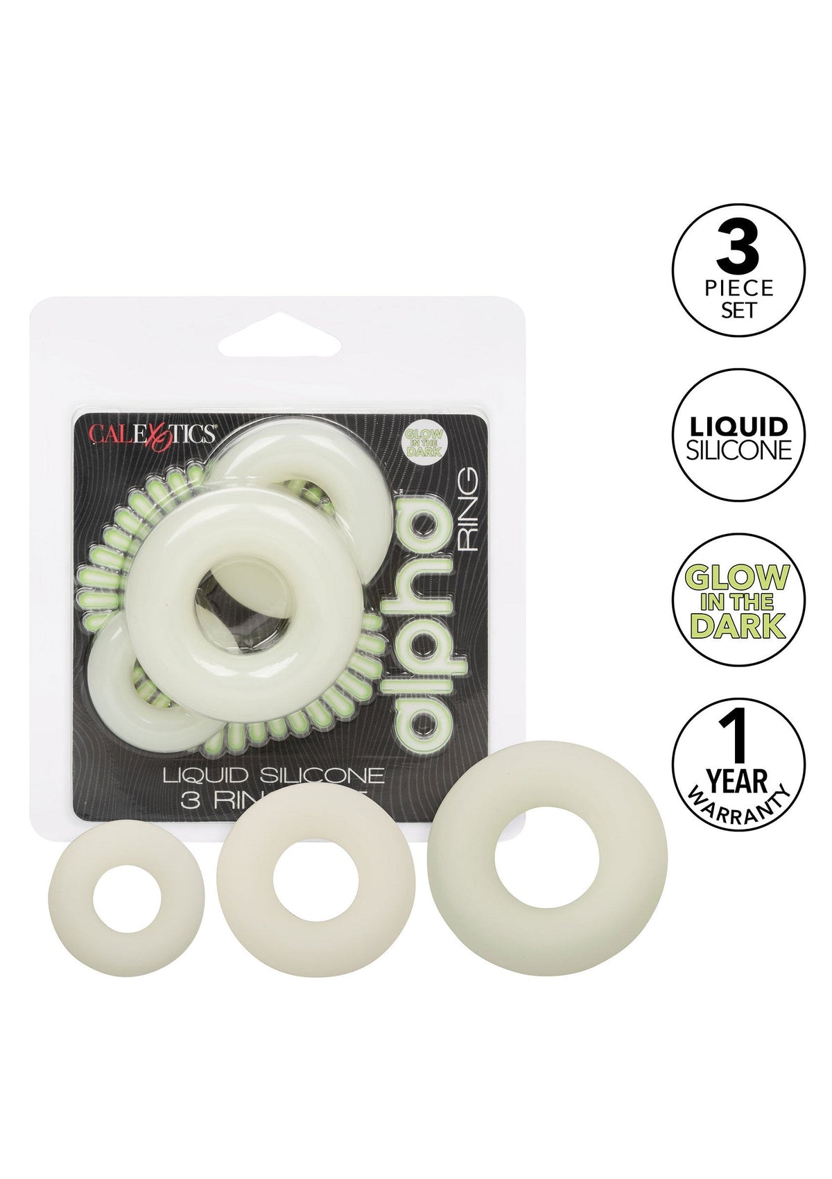 Silicone 3 Ring Set GLOW - 3