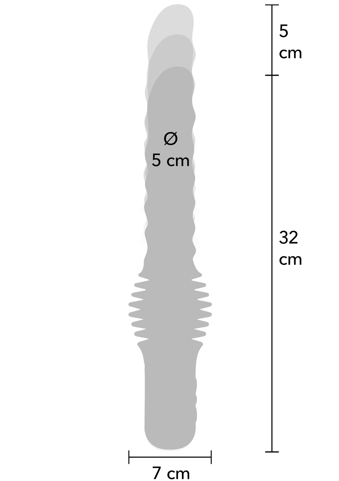 Anal Power Thrusting Vibrator BLACK - 1