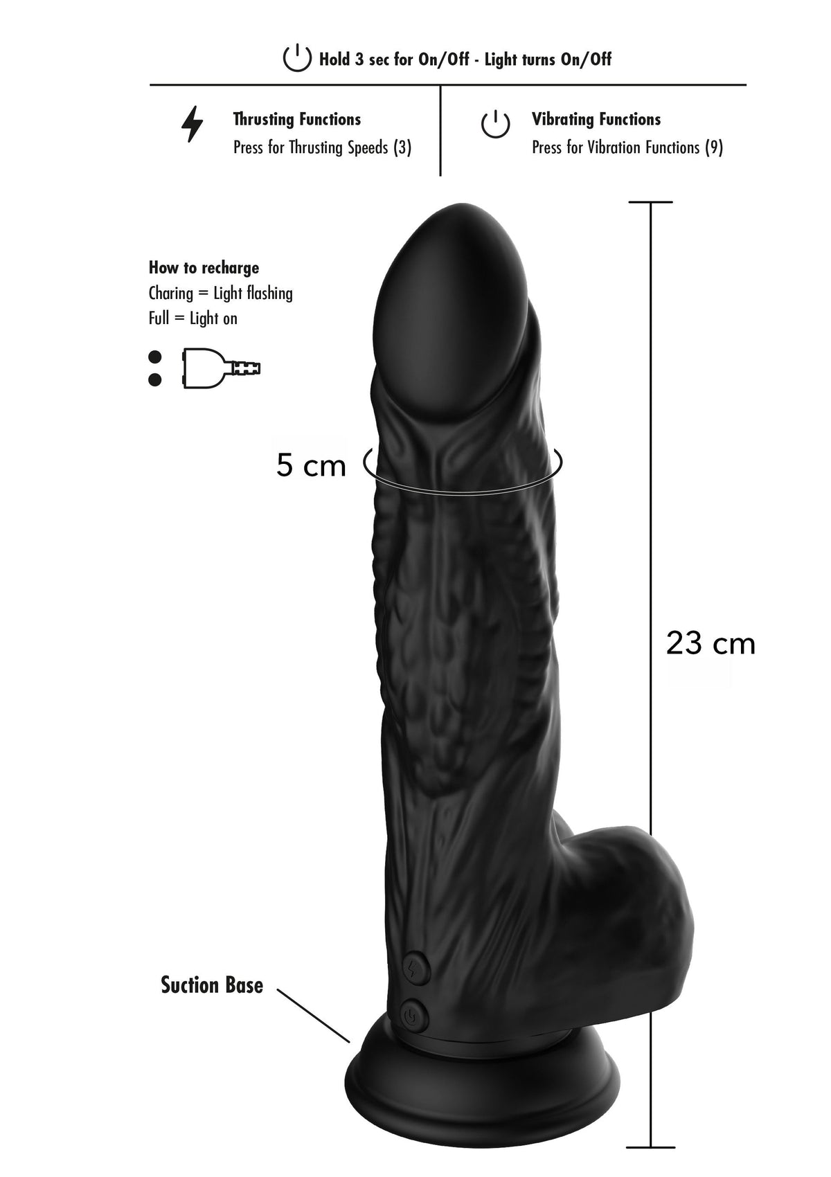 Raptor Monster Dildo BLACK - 4