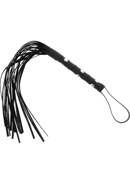 Hidden Desire Extreme Short Studded Flogger Whip BLACK - 2